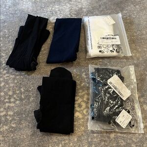 Kids Tights  Opaque. Black  and Navy white 8/10 (5 total)
